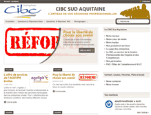 Tablet Screenshot of cibcsudaquitaine.net